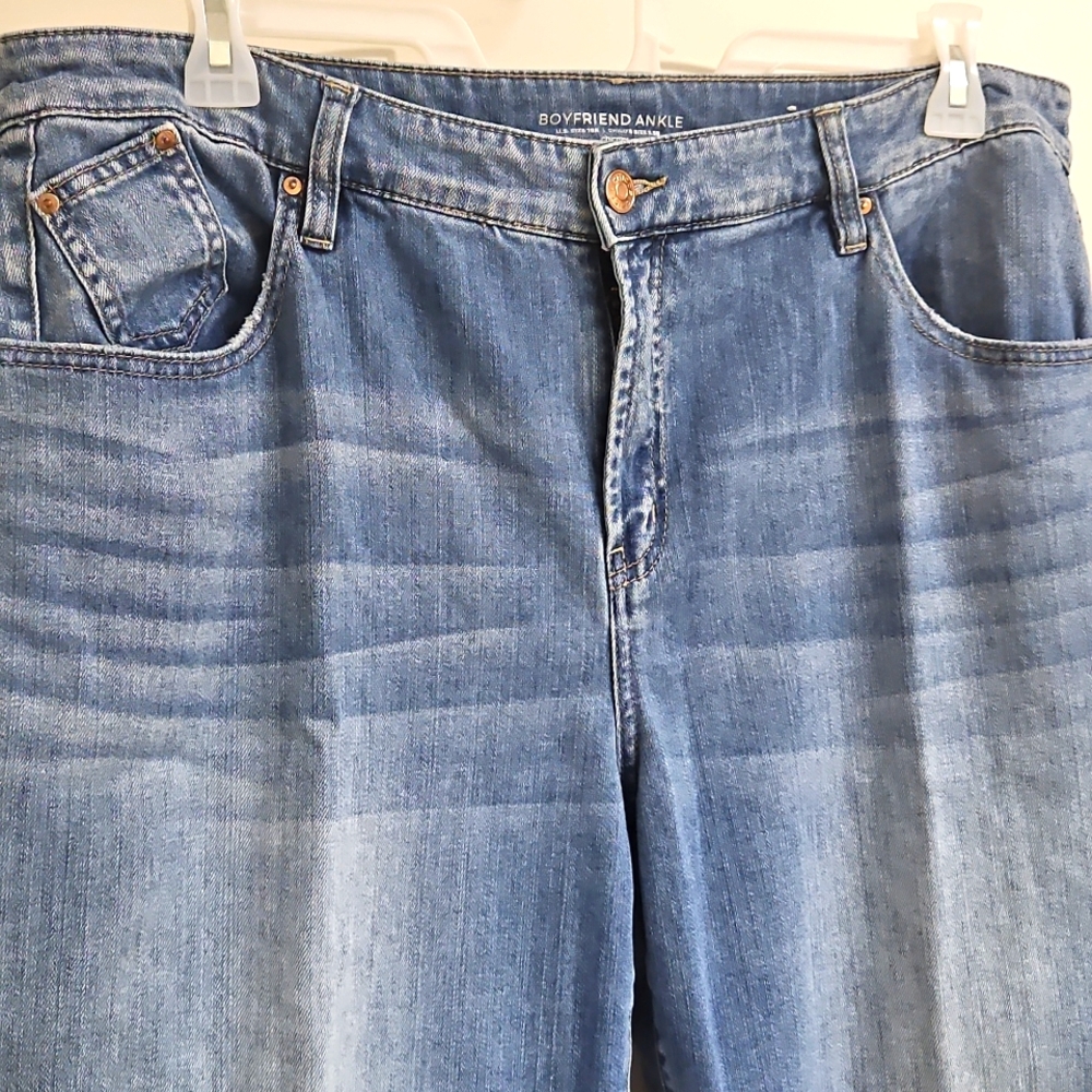 Chico's Boyfriend Ankle Light Blue Jeans - Picture 2 of 5